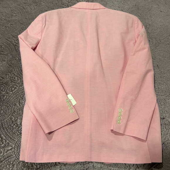 Izod Mens Classic Fit Suit Jacket Blazer Solid Light Pink NEW with Tags Size 44 - Picture 6 of 10